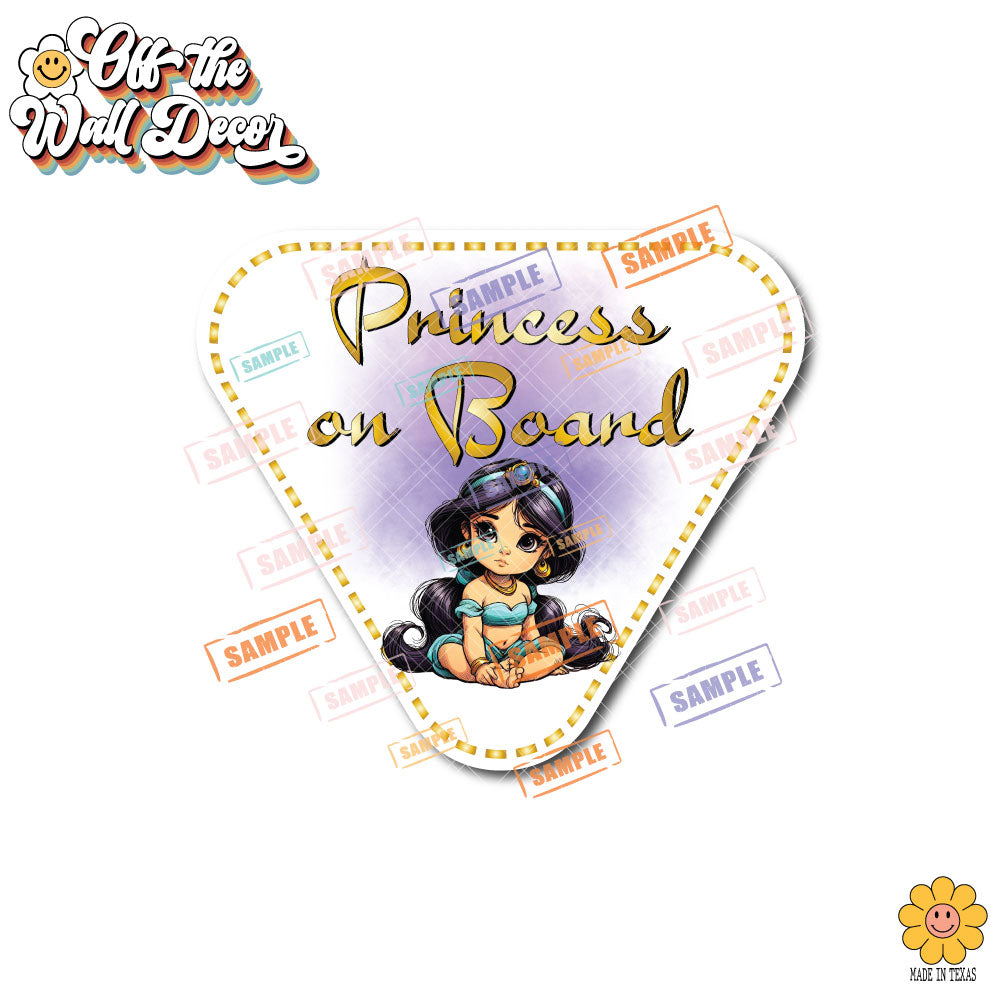 Baby Princess Jasmine | Baby on Board | Suction Cup Sign, Magnet OR Vinyl Decal Sticker
