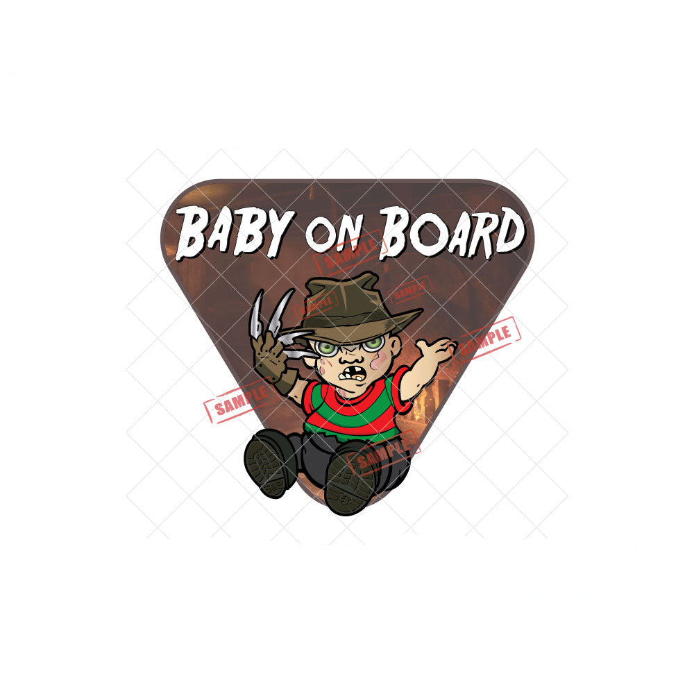 Baby Freddy | Baby on Board | Suction Cup Sign, Magnet OR Vinyl Decal Sticker