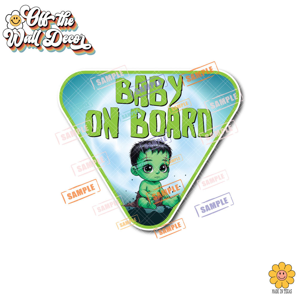 Baby Franky | Baby on Board | Suction Cup Sign, Magnet OR Vinyl Decal Sticker