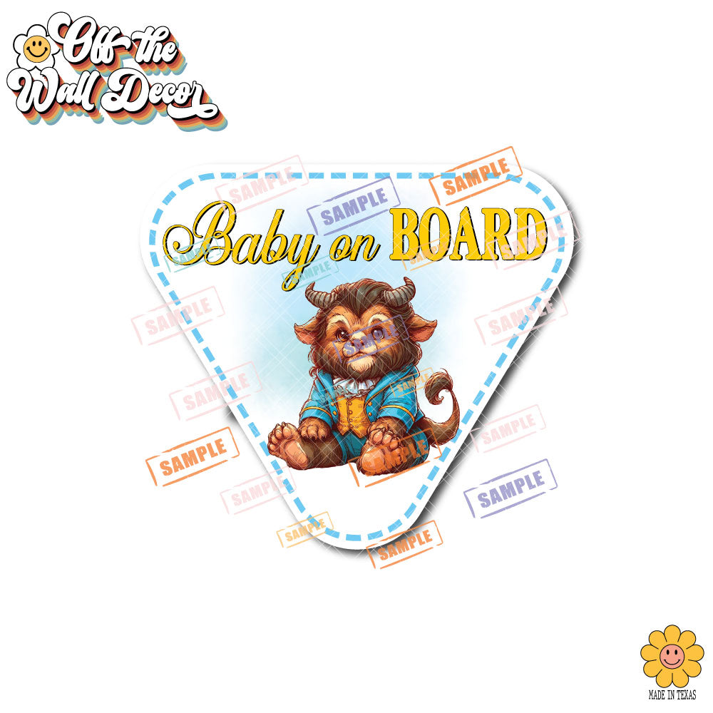 Baby Beast | Baby on Board | Suction Cup Sign, Magnet OR Vinyl Decal Sticker