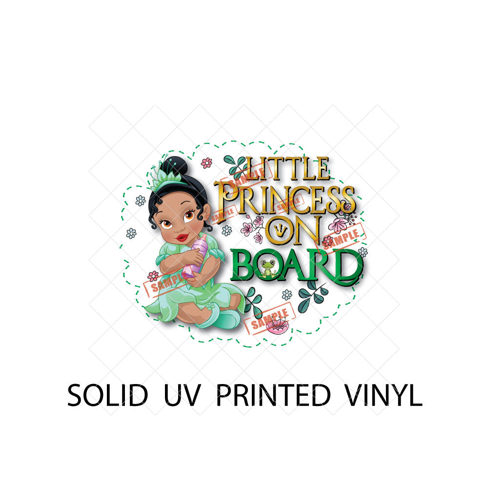 Baby Princess Tiana | Baby on Board | Suction Cup Sign, Magnet OR Vinyl Decal Sticker