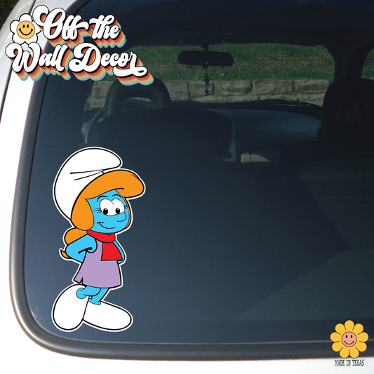 Sassette Smurf | Vehicle Window, Vinyl decal sticker