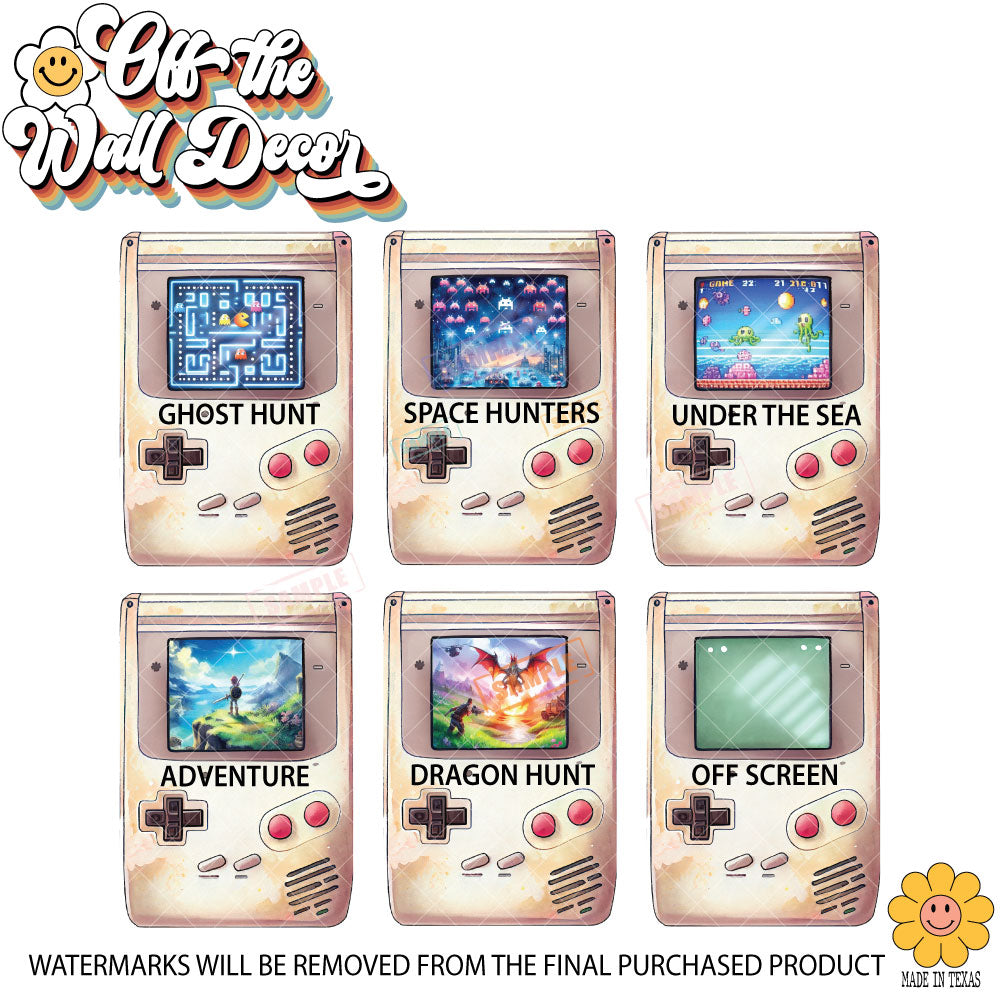 Game Boy | 6 Game Screen Designs | Passport Holder & Luggage Tag