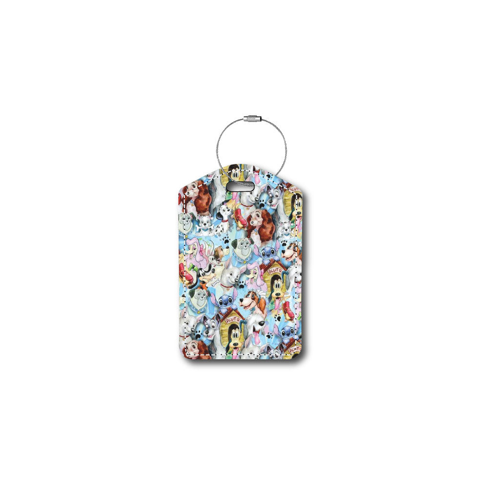 Watercolor Disney Dogs Collage | Passport Holder & Luggage Tag