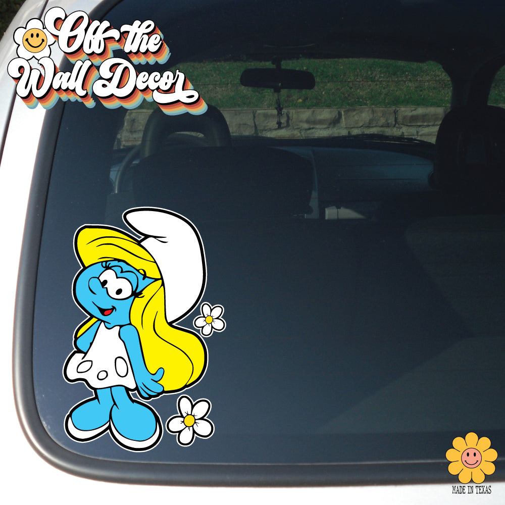 Smurfette | Magnet OR Vehicle Window, Vinyl decal sticker