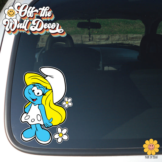 Smurfette | Magnet OR Vehicle Window, Vinyl decal sticker