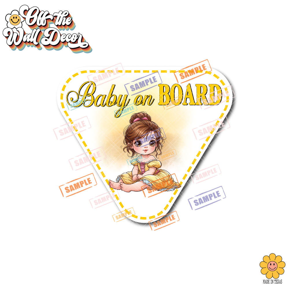 Little Belle | Baby on Board | Suction Cup Sign, Magnet OR Vinyl Decal Sticker