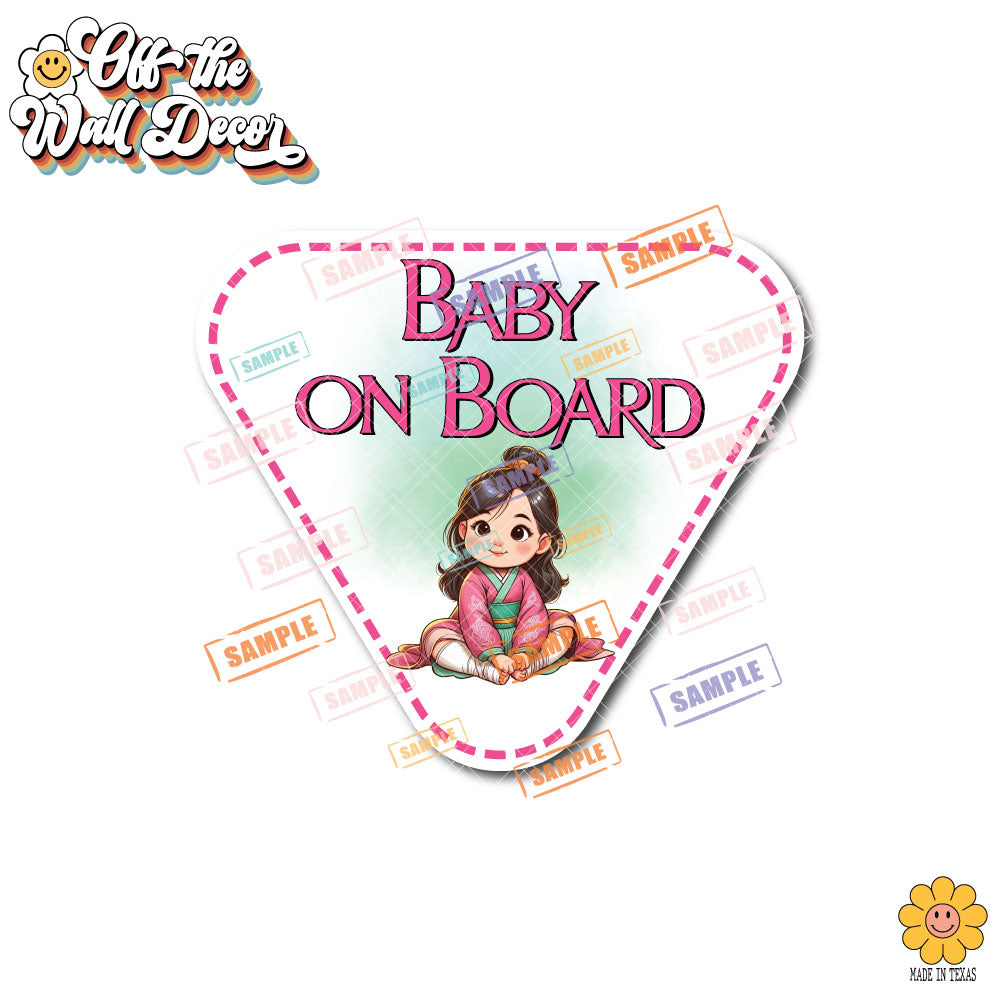 Little Mulan | Baby on Board | Suction Cup Sign, Magnet OR Vinyl Decal Sticker