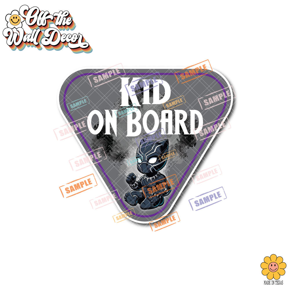 Little Black Panther | Baby on Board | Suction Cup Sign, Magnet OR Vinyl Decal Sticker