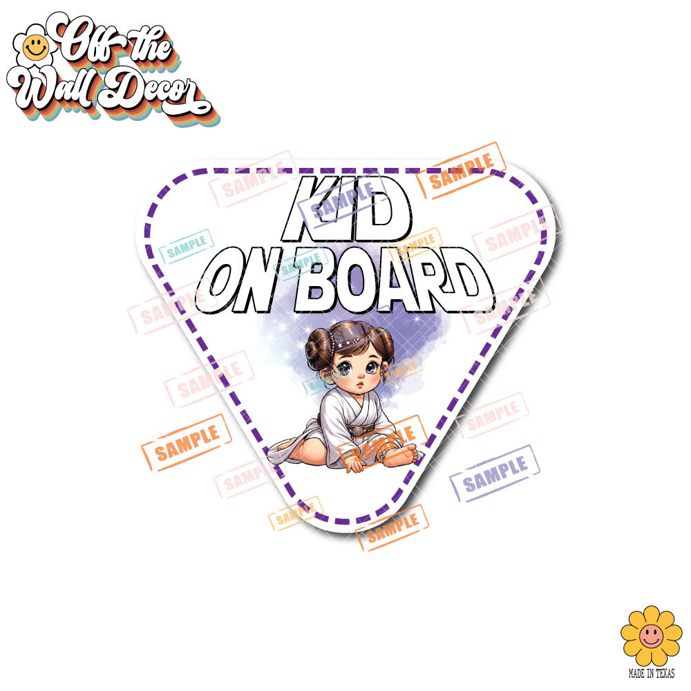 Baby Princess Leia | Baby on Board | Suction Cup Sign, Magnet OR Vinyl Decal Sticker