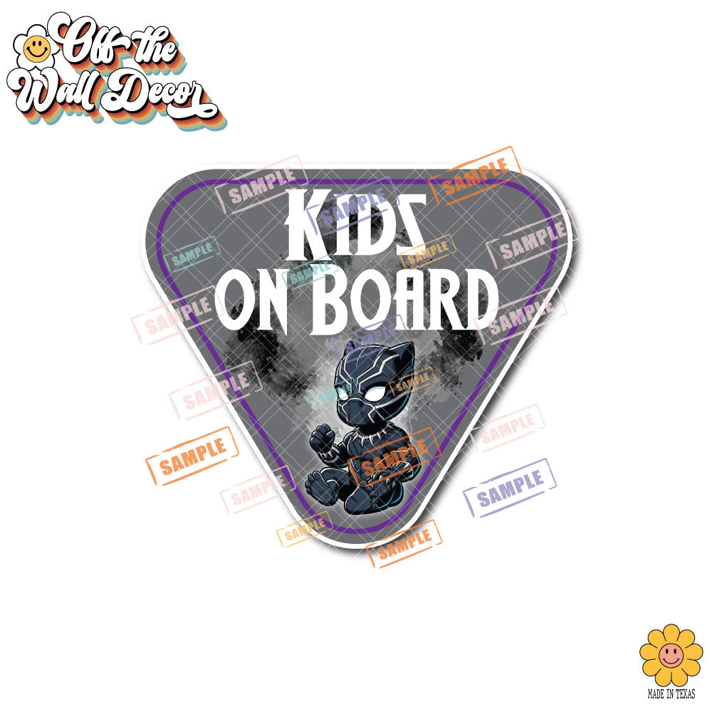 Little Black Panther | Baby on Board | Suction Cup Sign, Magnet OR Vinyl Decal Sticker