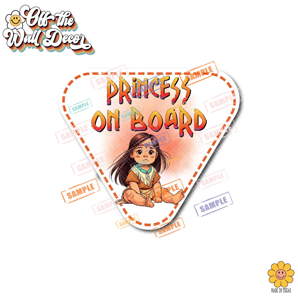 Little Pocahontas | Baby on Board | Suction Cup Sign, Magnet OR Vinyl Decal Sticker