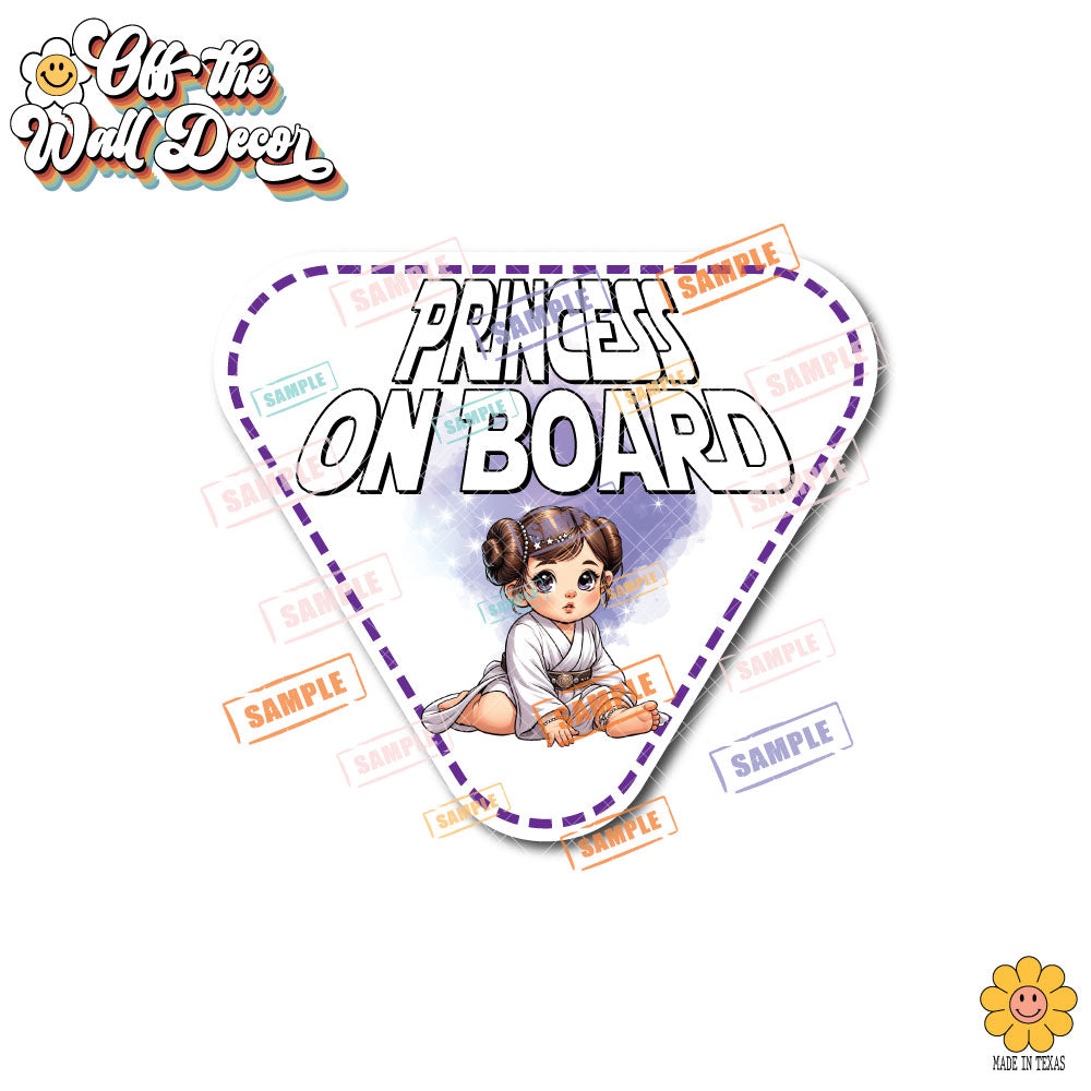 Baby Princess Leia | Baby on Board | Suction Cup Sign, Magnet OR Vinyl Decal Sticker