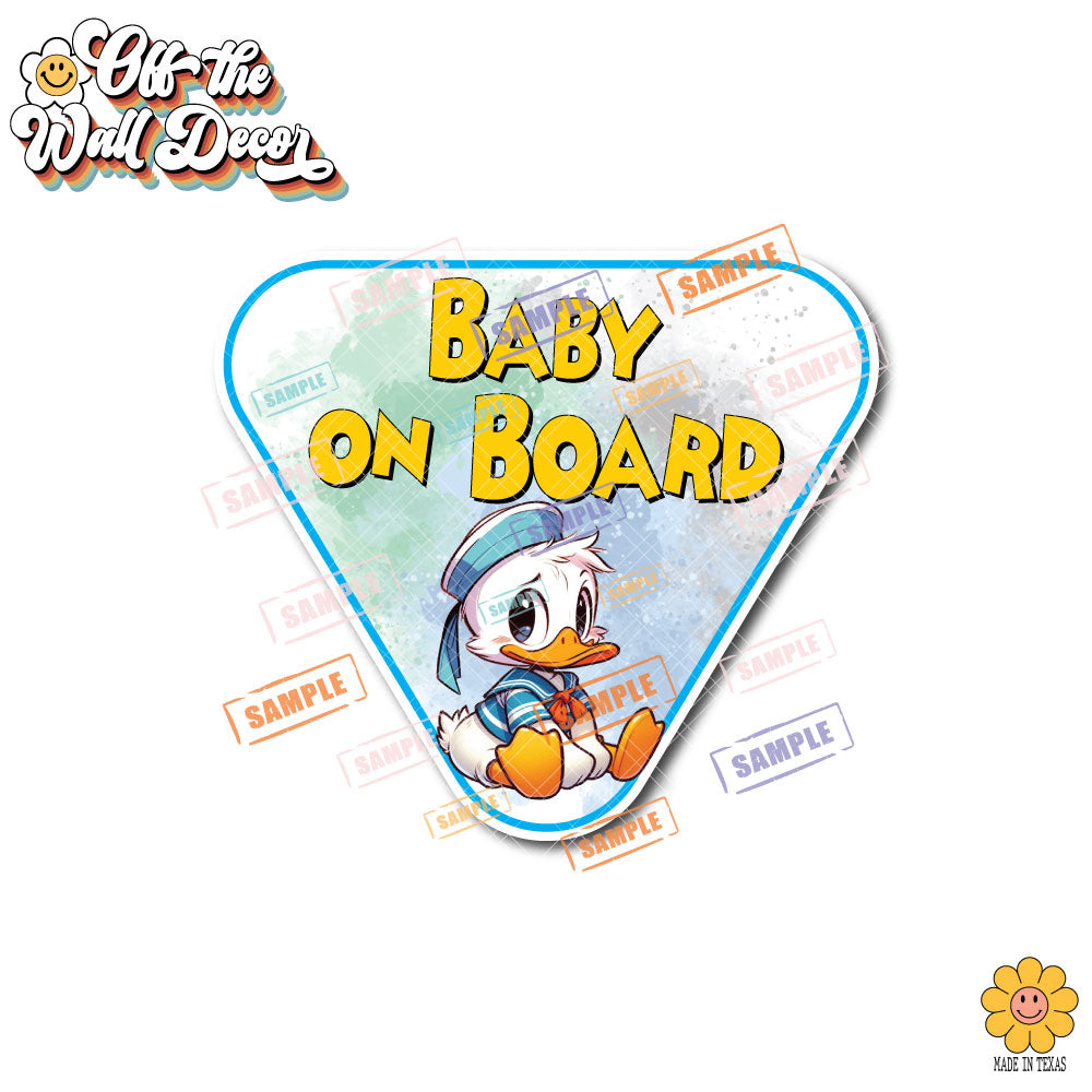 Baby Donald | Baby on Board | Suction Cup Sign, Magnet OR Vinyl Decal Sticker