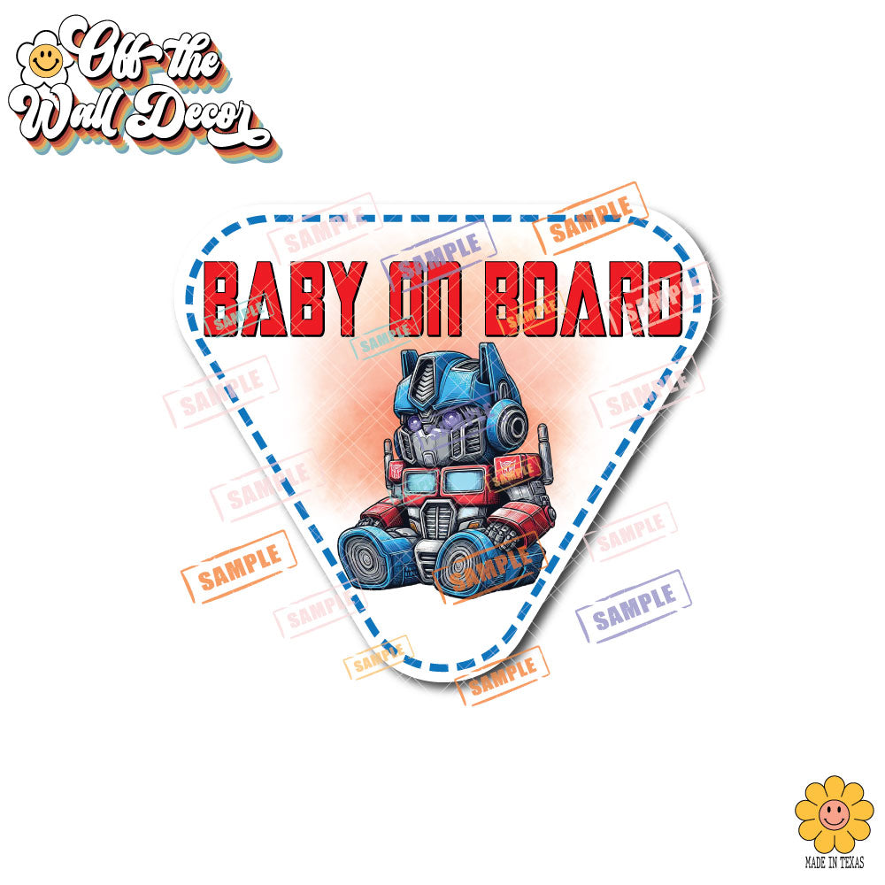 Baby Optimus Prime | Baby on Board | Vinyl Decal Sticker