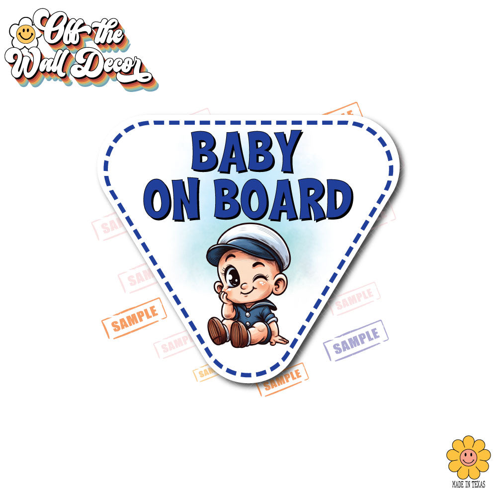 Baby Popeye | Baby on Board | Suction Cup Sign, Magnet OR Vinyl Decal Sticker