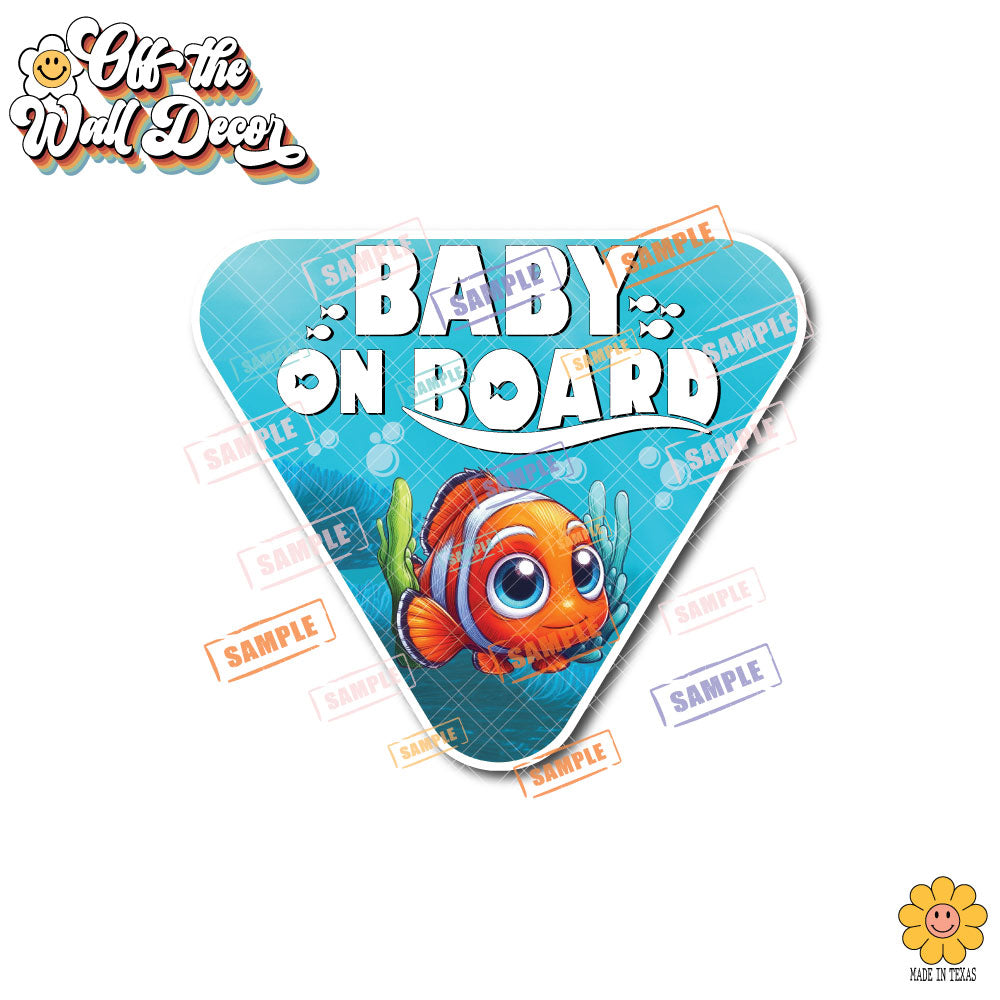 Little Nemo | Baby on Board | Suction Cup Sign, Magnet OR Vinyl Decal Sticker