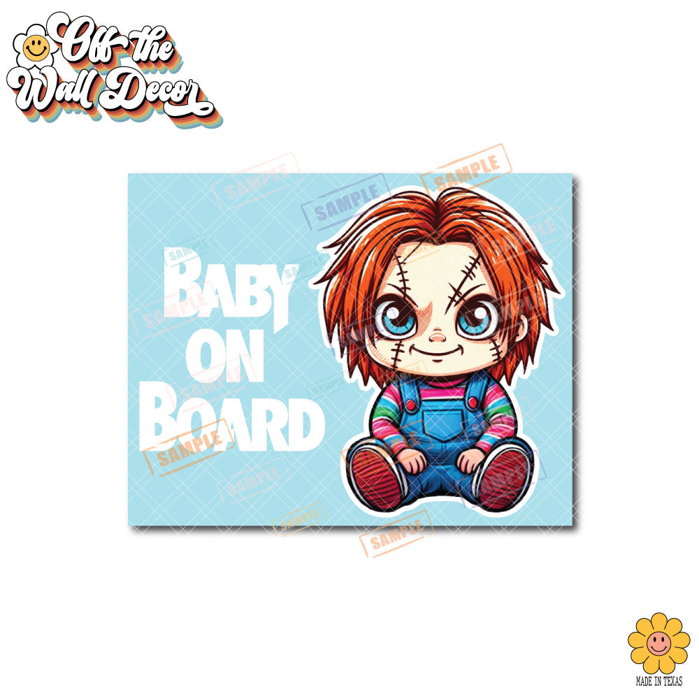Character Chucky | Baby on Board | Vinyl Decal Sticker