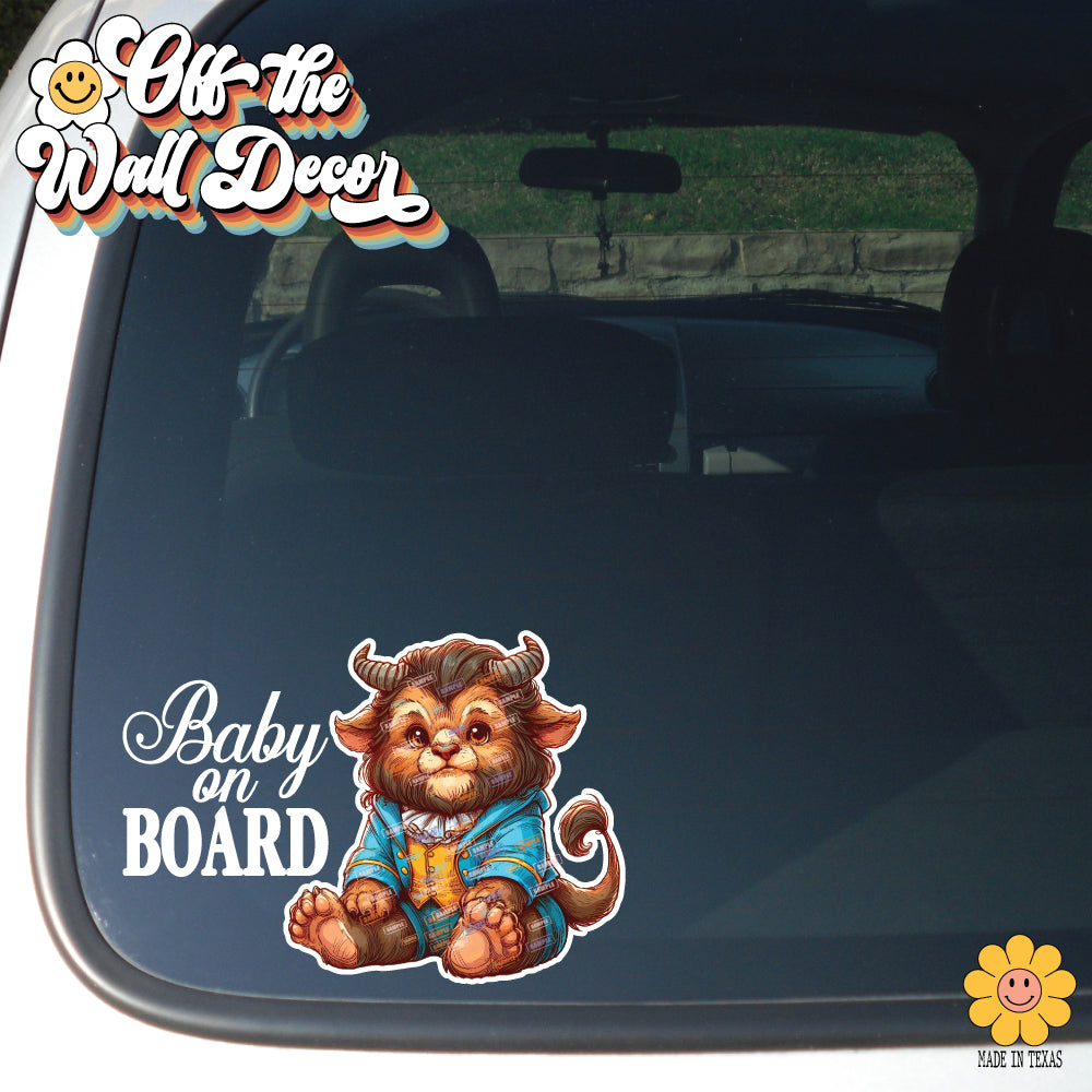 Baby Beast | Baby on Board | Suction Cup Sign, Magnet OR Vinyl Decal Sticker