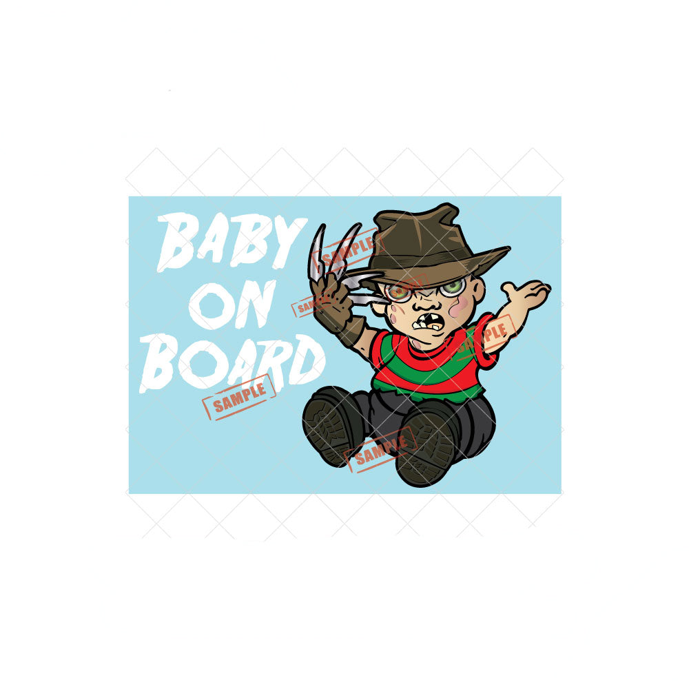 Baby Freddy | Baby on Board | Suction Cup Sign, Magnet OR Vinyl Decal Sticker