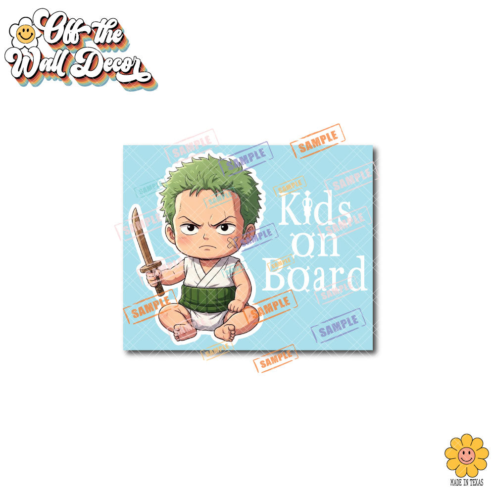 Little Zoro | Baby on Board | Vinyl Decal Sticker