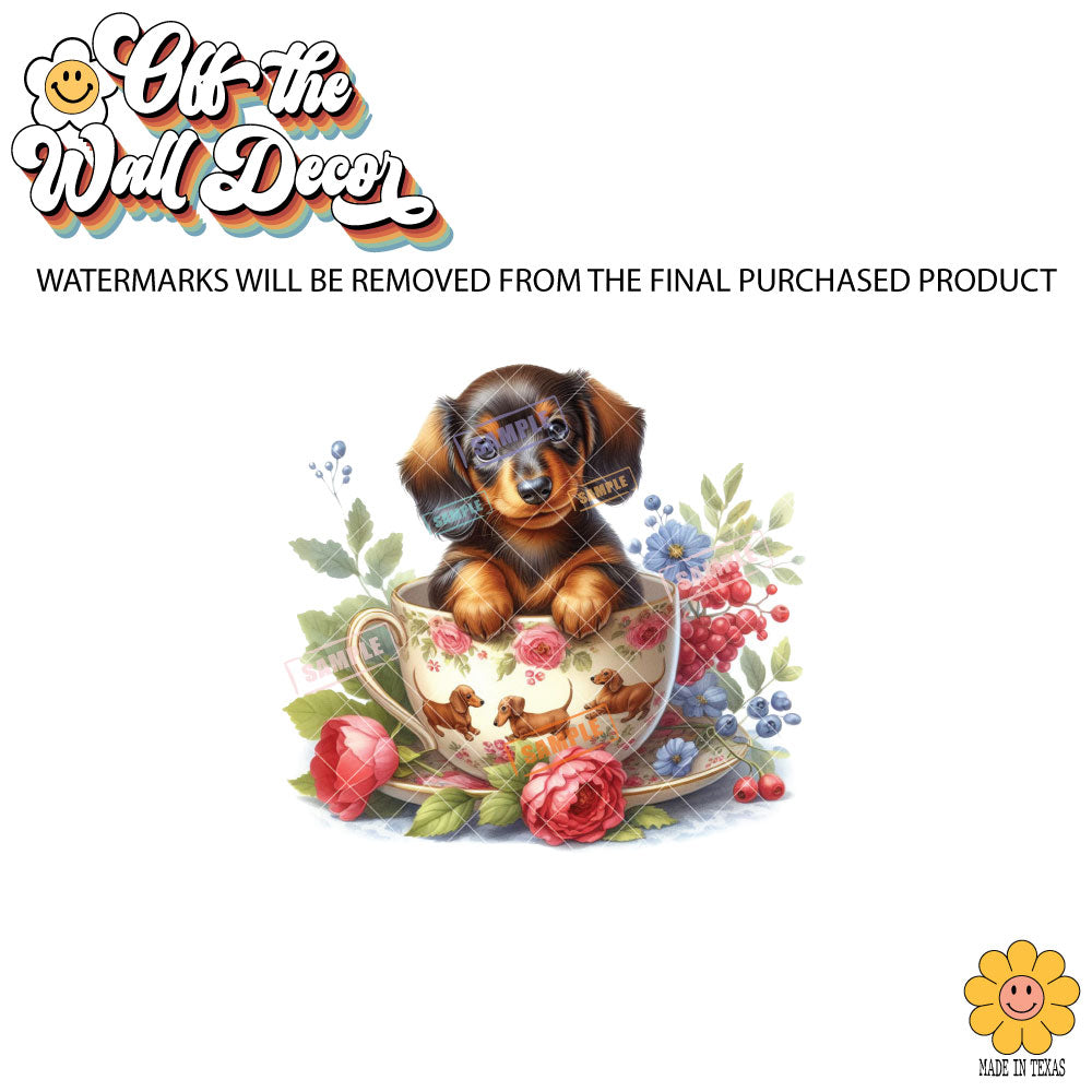 Dachshund Puppy | 4 Designs | Potholders, Trivets, Hot pads, Oven mitts, Heat resistant, and Washable