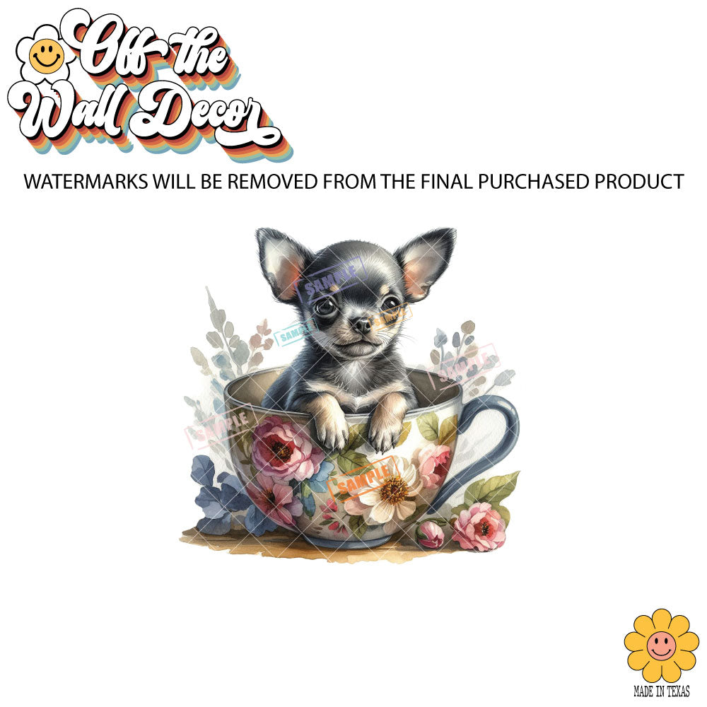 Chihuahua Cup | 9 Designs | Potholders, Trivets, Hot pads, Oven mitts, Heat resistant, and Washable