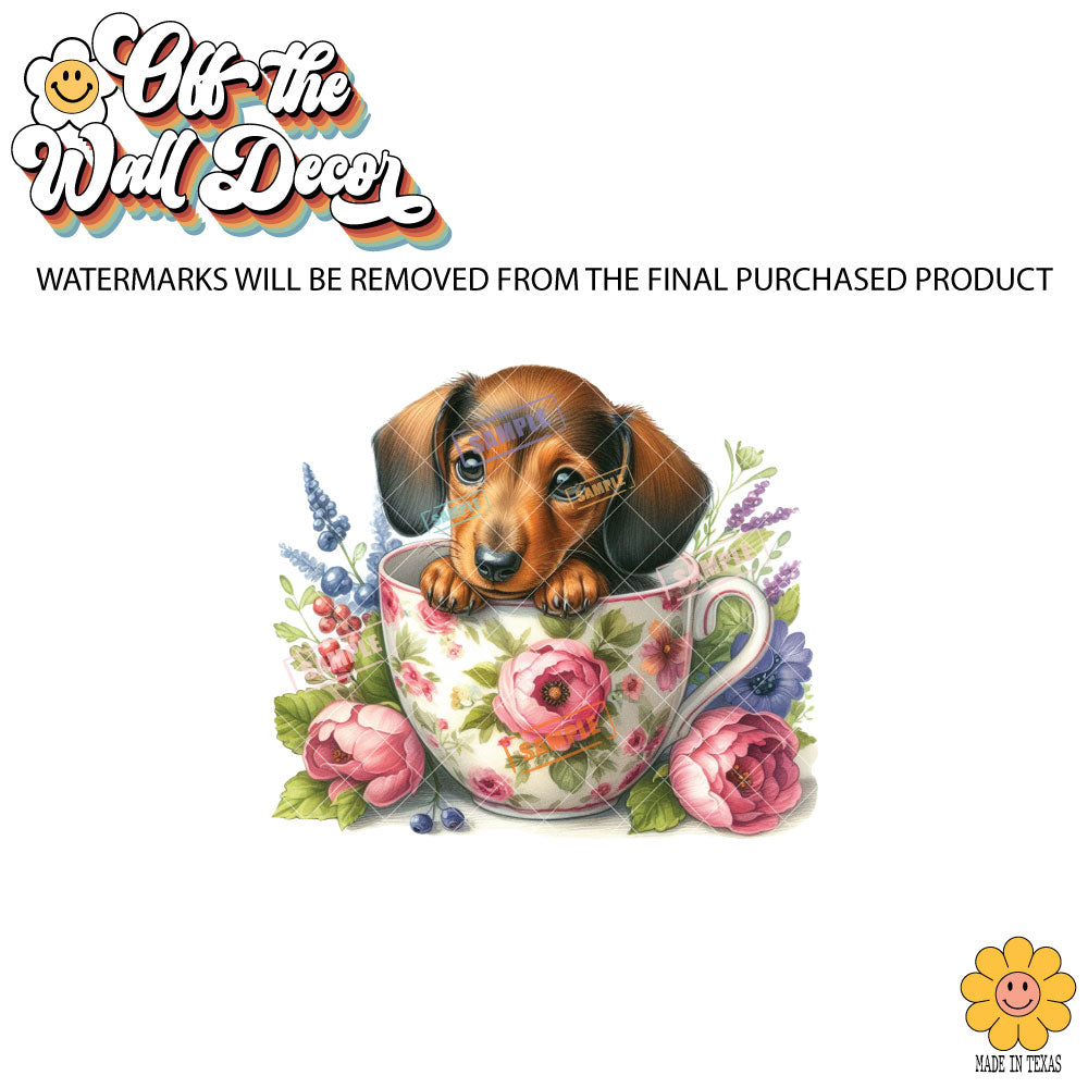 Dachshund Puppy | 4 Designs | Potholders, Trivets, Hot pads, Oven mitts, Heat resistant, and Washable