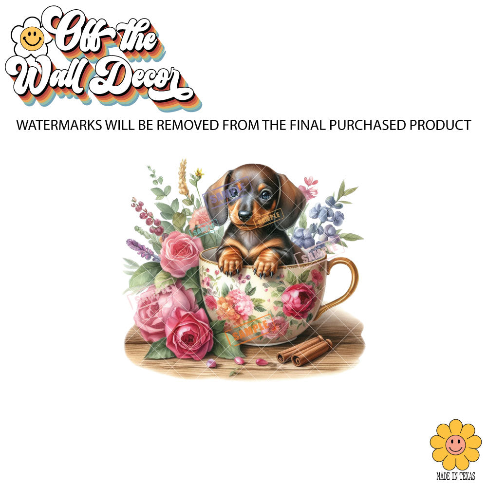 Dachshund Puppy | 4 Designs | Potholders, Trivets, Hot pads, Oven mitts, Heat resistant, and Washable