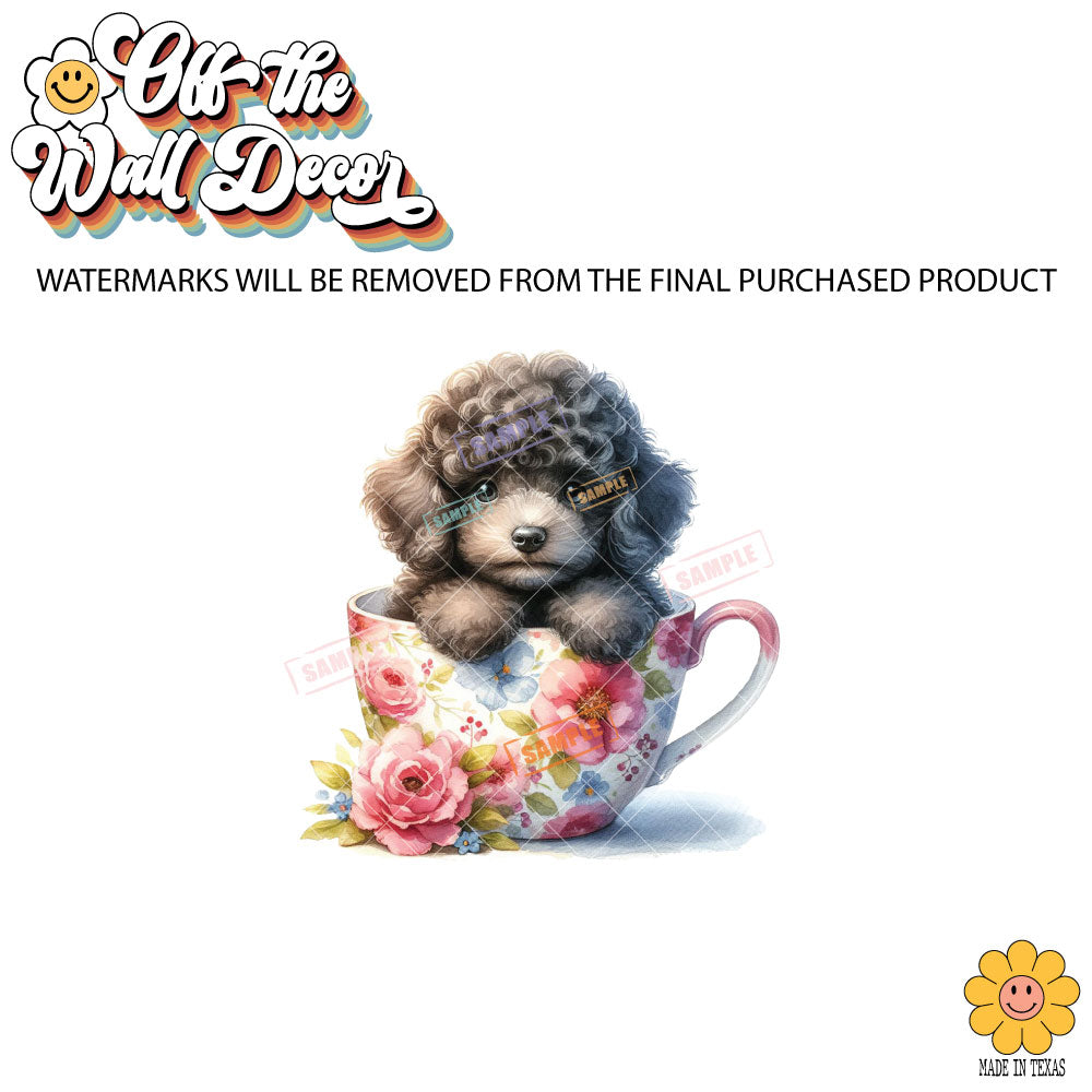 Poodle Puppy Cup | 5 Designs | Potholders, Trivets, Hot pads, Oven mitts, Heat resistant, and Washable