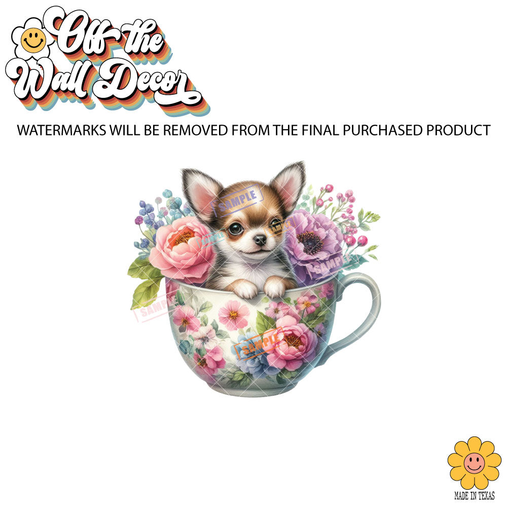 Chihuahua Cup | 9 Designs | Potholders, Trivets, Hot pads, Oven mitts, Heat resistant, and Washable