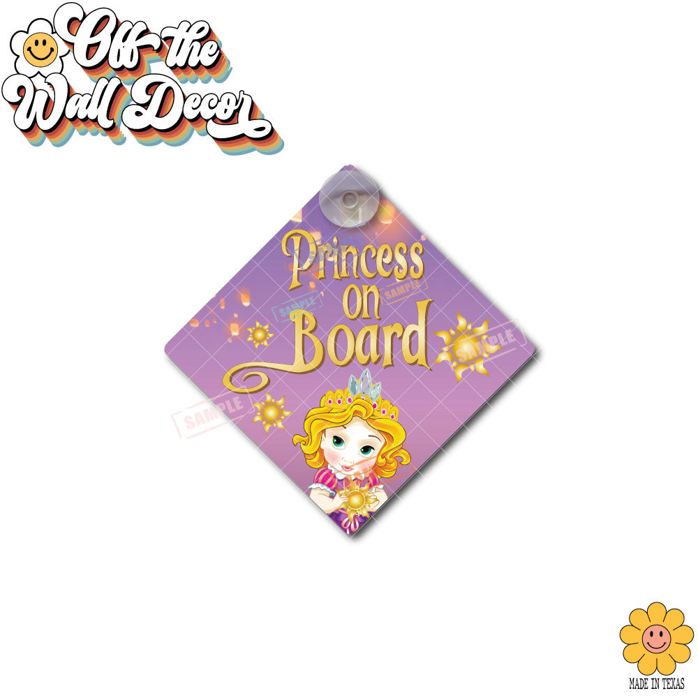 Baby Rapunzel | Baby on Board | Suction Cup Sign, Magnet OR Vinyl Decal Sticker