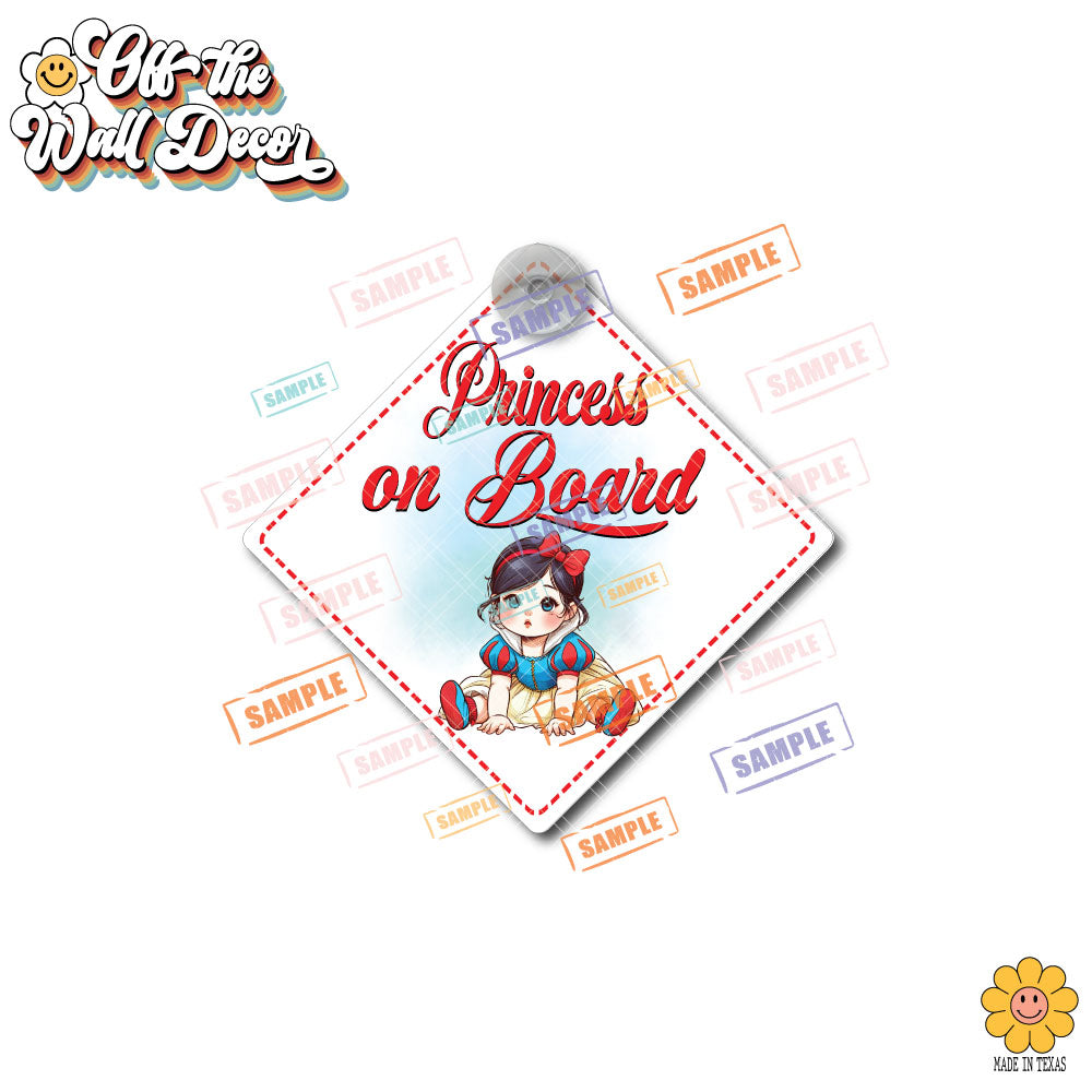 Baby Snow White | Baby on Board | Suction Cup Sign, Magnet OR Vinyl Decal Sticker