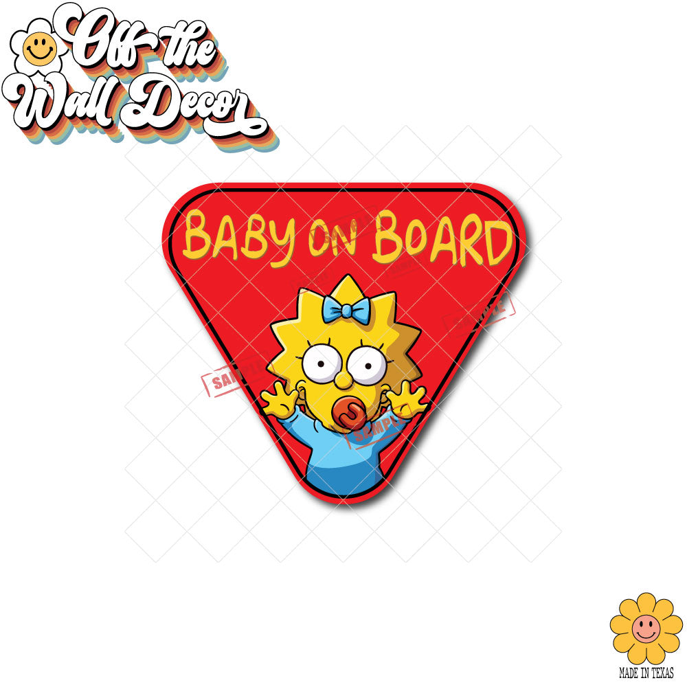 Maggie | Baby on Board | Suction Cup Sign, Magnet OR Vinyl Decal Sticker