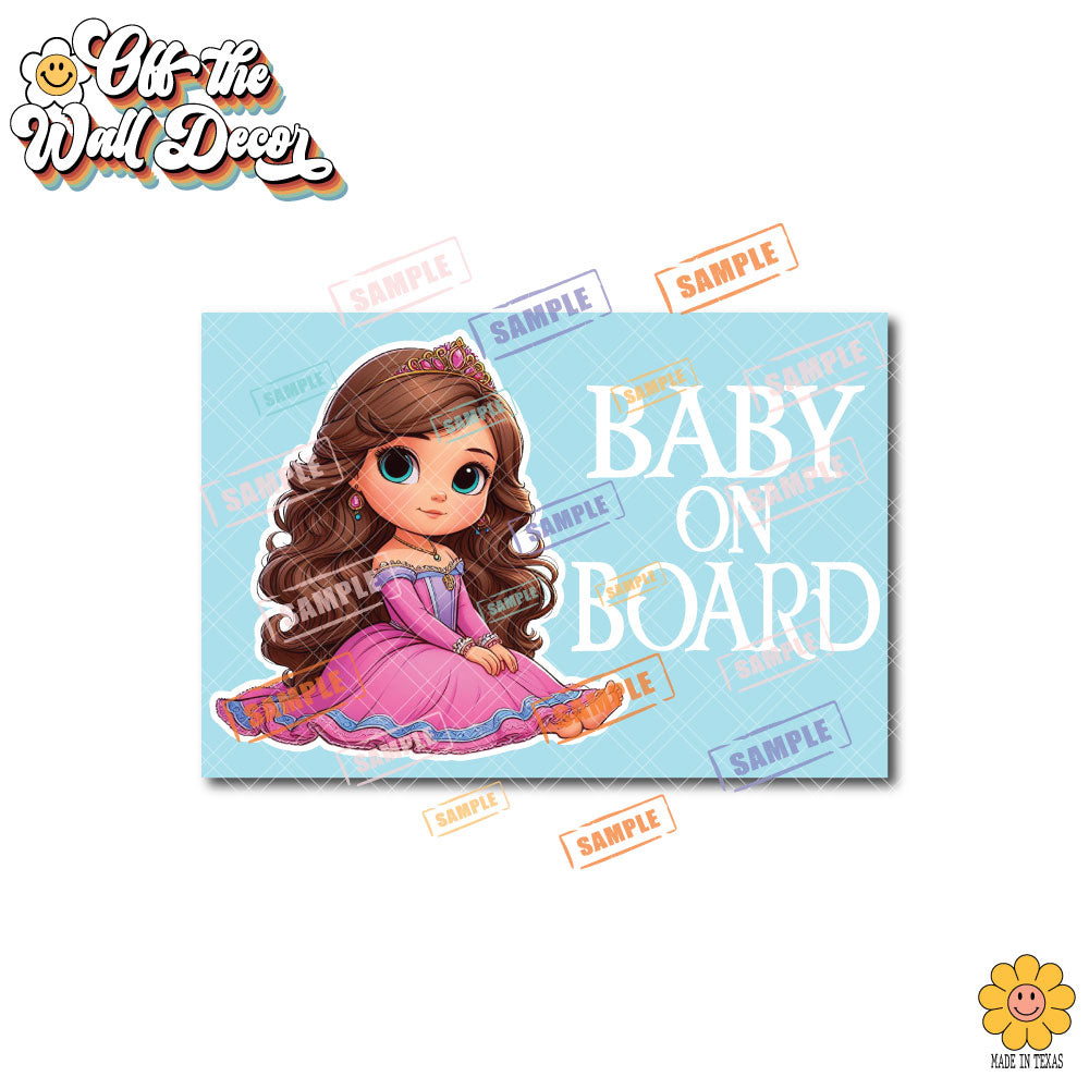 Princess Elena | Baby on Board | Suction Cup Sign, Magnet OR Vinyl Decal Sticker