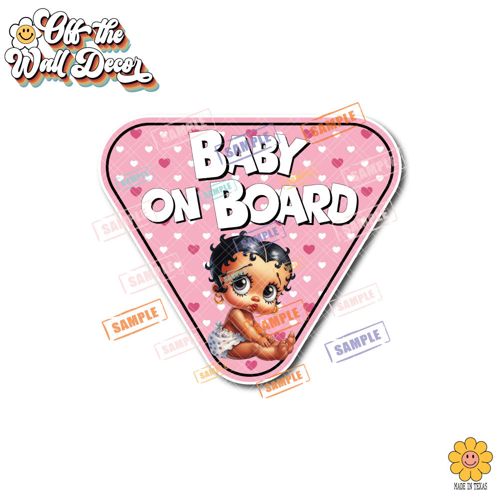 Baby Betty | Baby on Board | Suction Cup Sign, Magnet OR Vinyl Decal Sticker