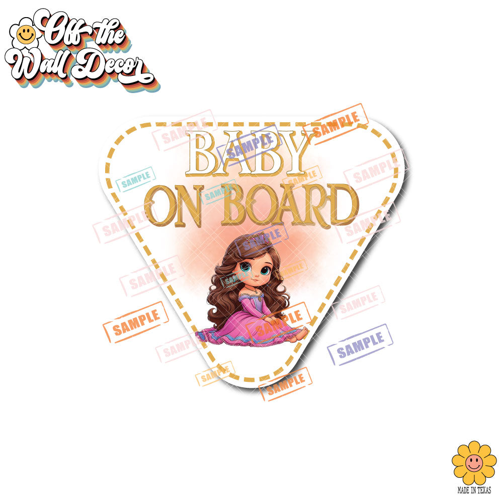 Princess Elena | Baby on Board | Suction Cup Sign, Magnet OR Vinyl Decal Sticker