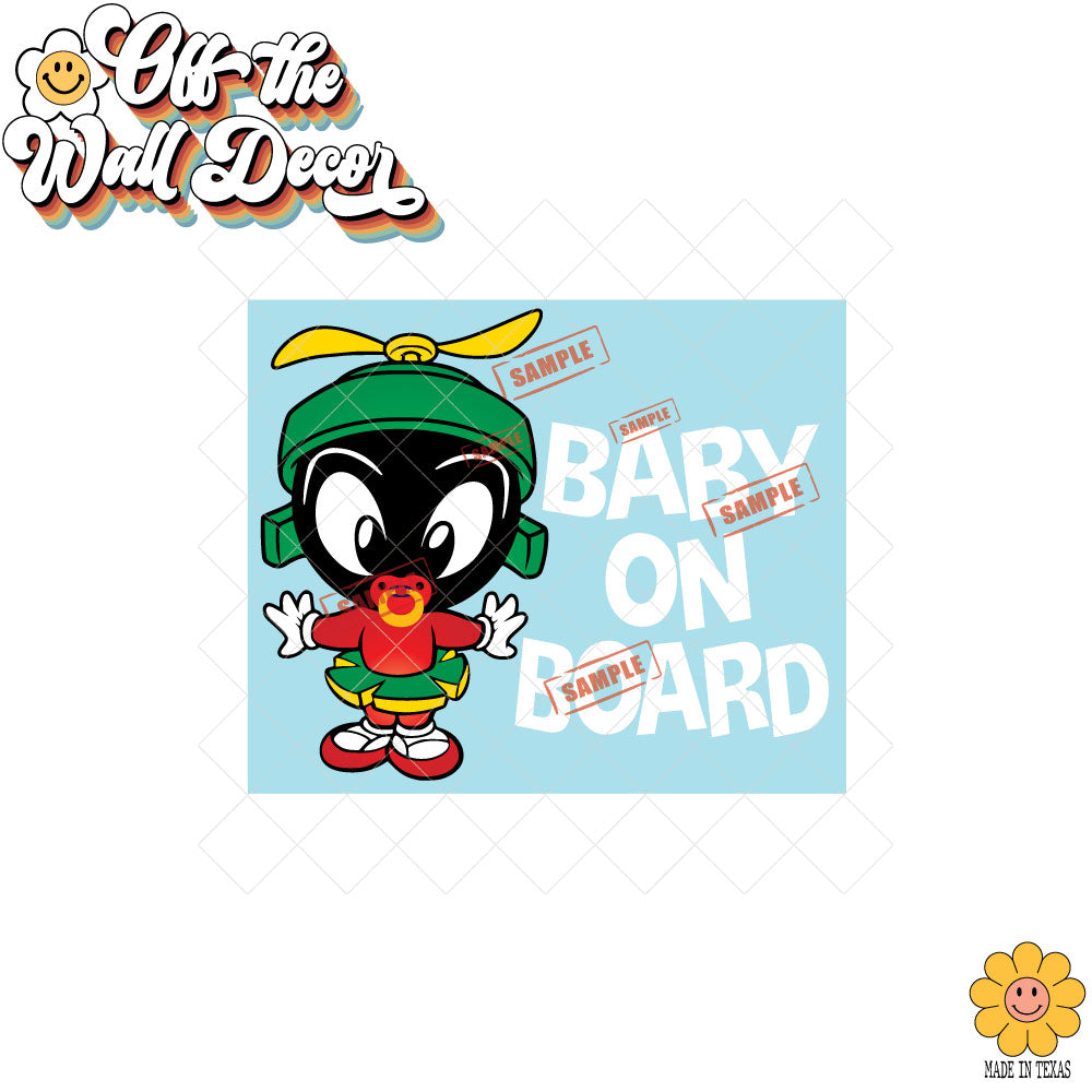 Little Marvin | Baby on Board | Vinyl Decal Sticker
