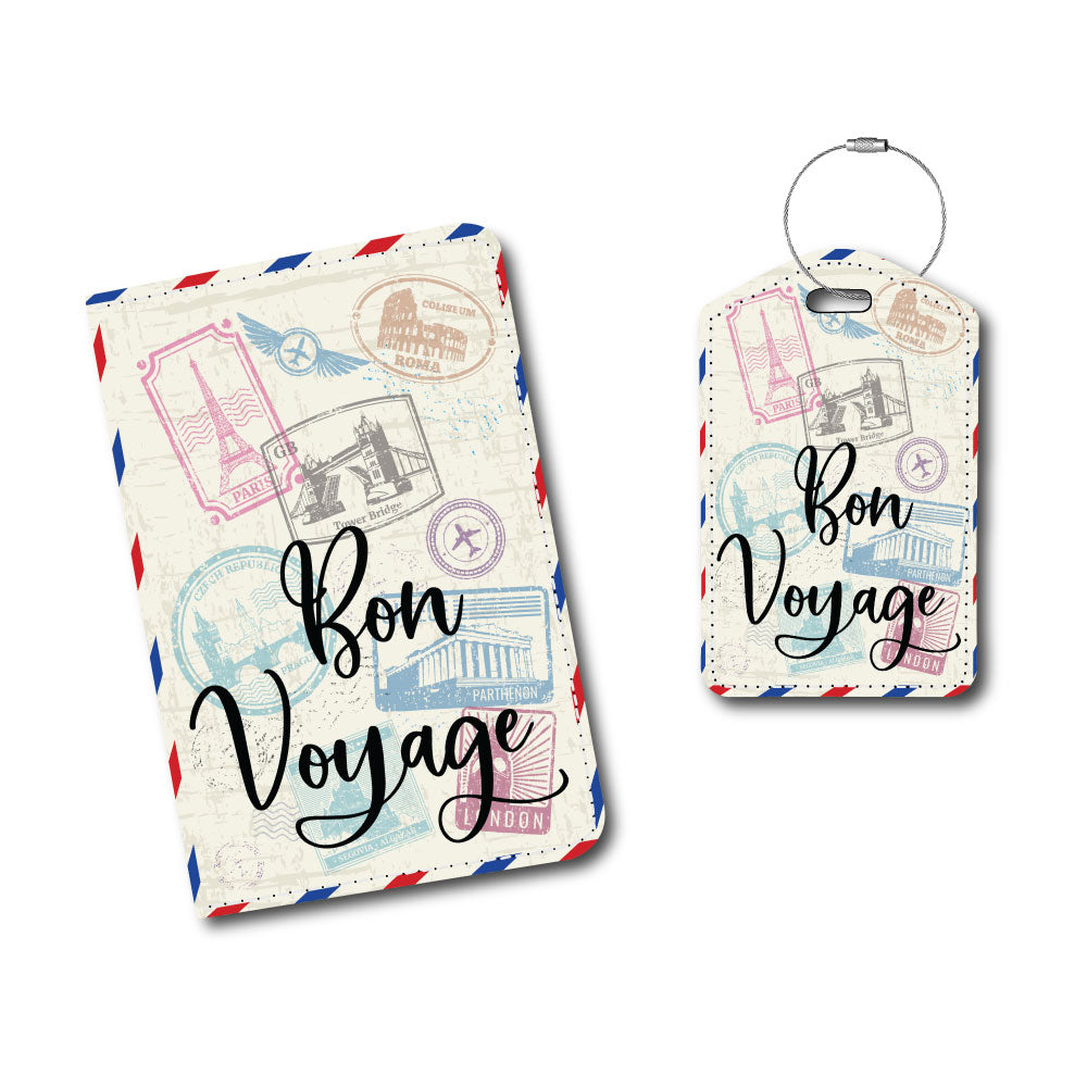 Bon Voyage | Passport Holder & Luggage Tag