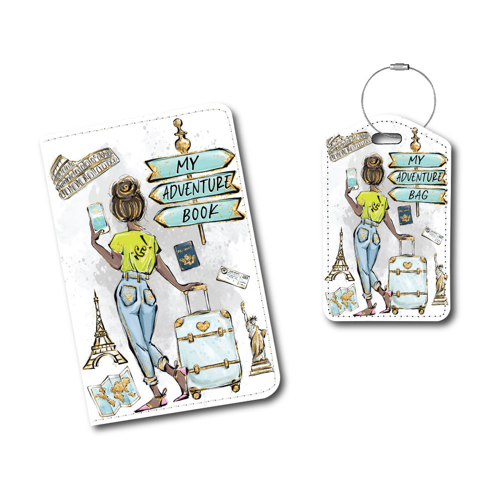 Wander! I Go! | Passport Holder & Luggage Tag