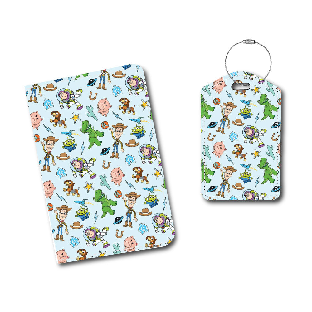 Toy Story Fabric Collage | Passport Holder & Luggage Tag