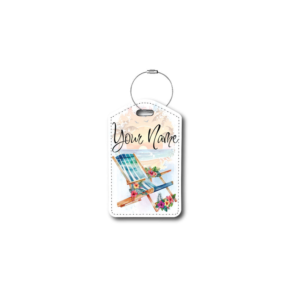 Floral Beach Chair | Passport Holder & Luggage Tag