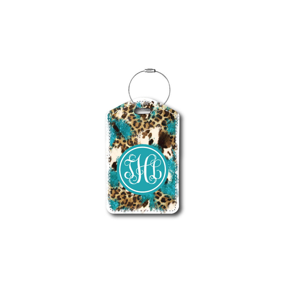 Monogram | Leopard Print Boho | Passport Holder & Luggage Tag