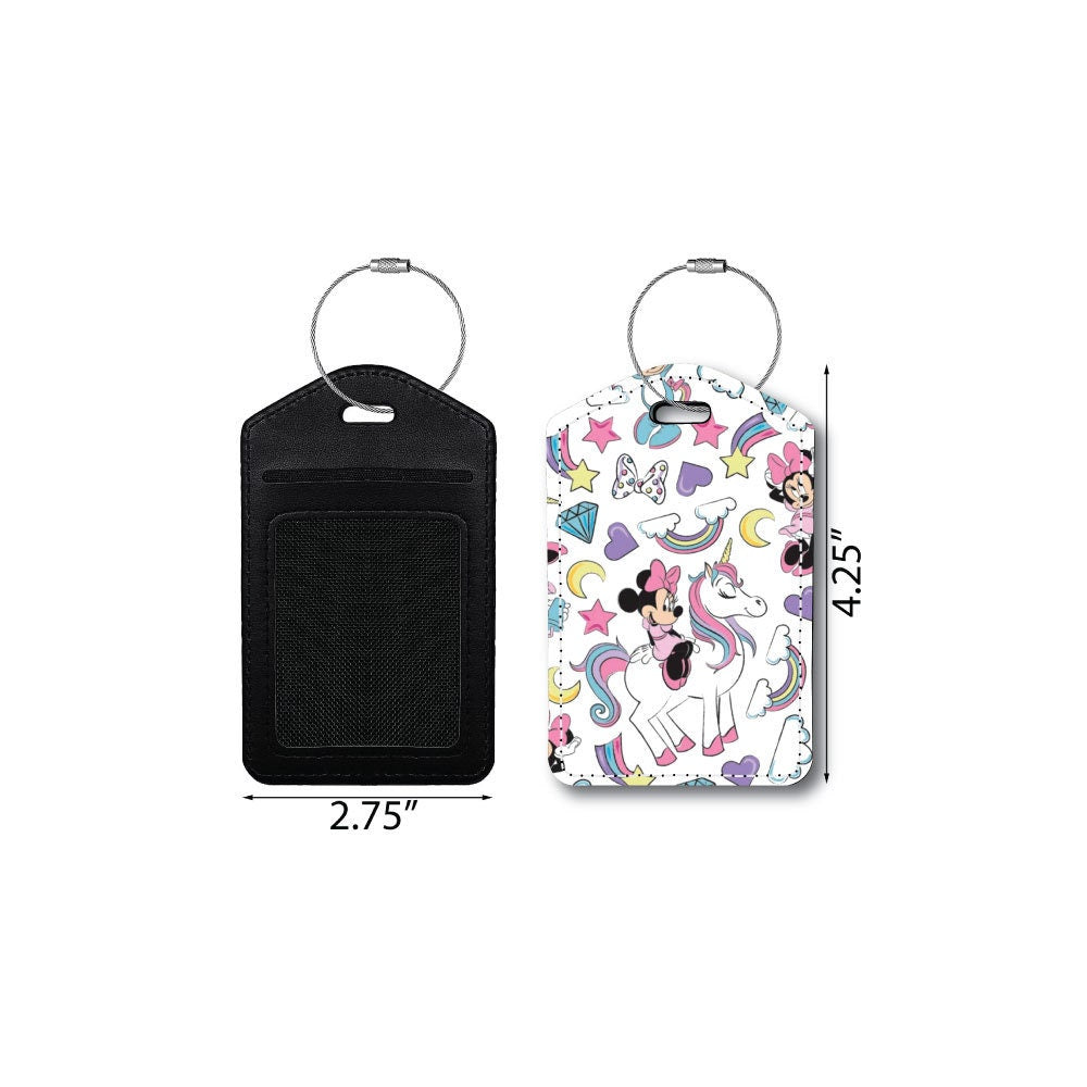 Minnie in Pink with Unicorn | Passport Holder & Luggage Tag