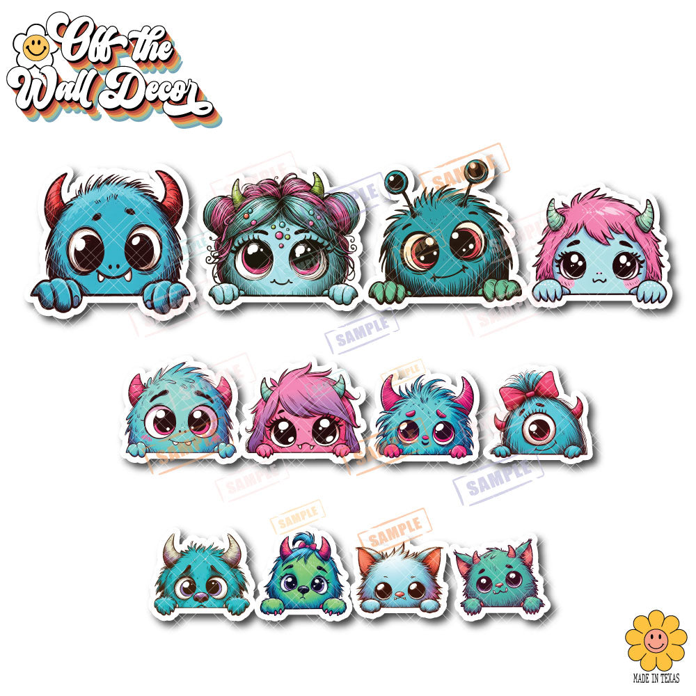 Cute Adorable Monster Family