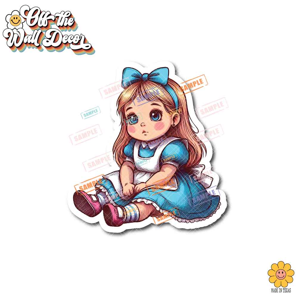 Little Princess and Fairy-tale Waterproof Sticker: Holographic or Glossy Laminate