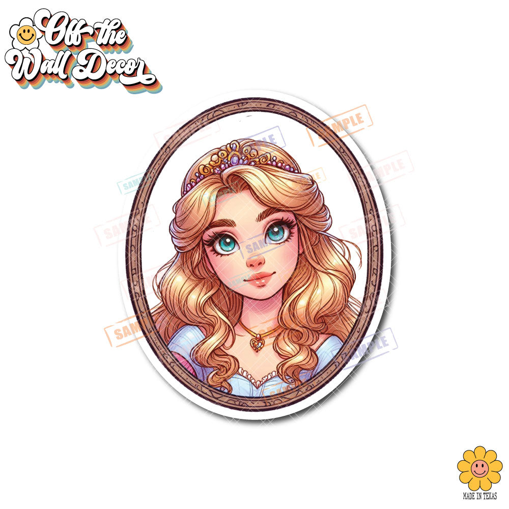 Princess Mug Waterproof Sticker: Holographic or Glossy Laminate