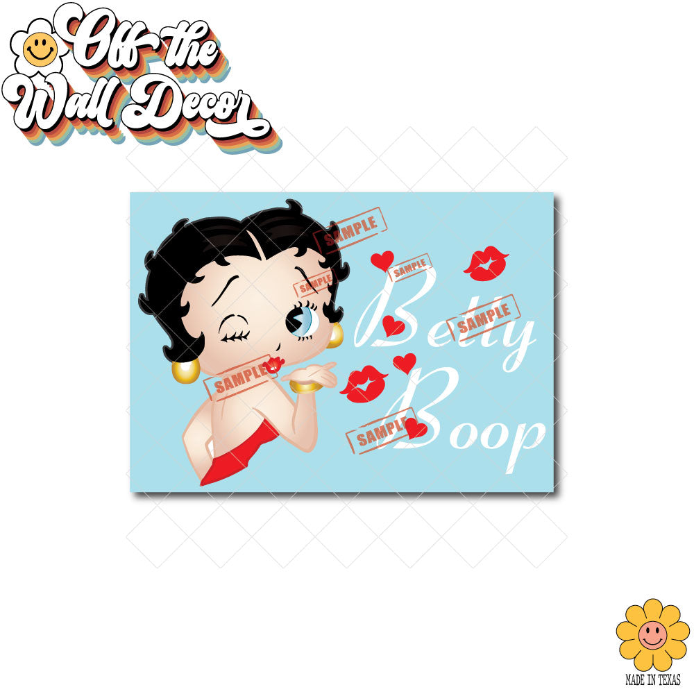 Betty Boop Blowing a Kiss | Vehicle Window, Vinyl decal sticker