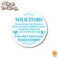 Humorous "No Soliciting" sign, front door sign, decorative door hanger