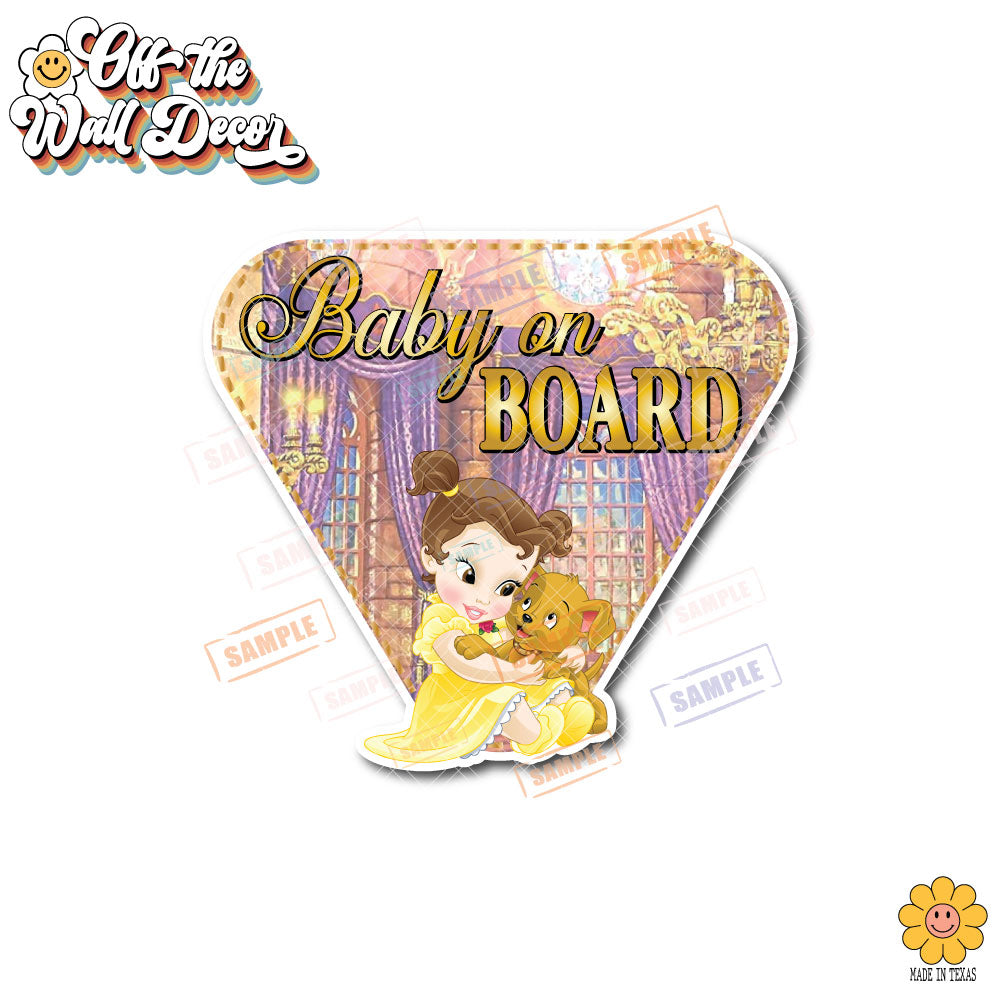 Little Belle | Baby on Board | Suction Cup Sign, Magnet OR Vinyl Decal Sticker